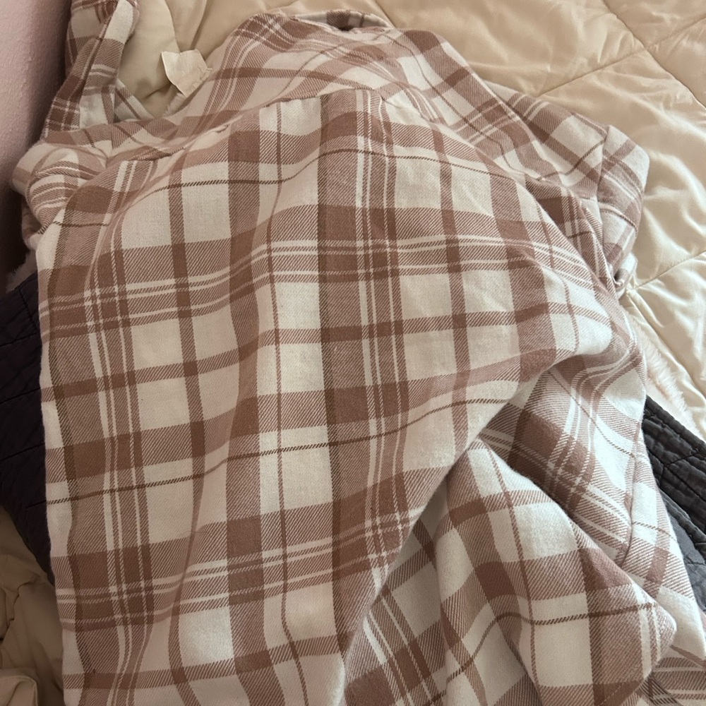 Rue21 Brown and Cream Plaid Shirt